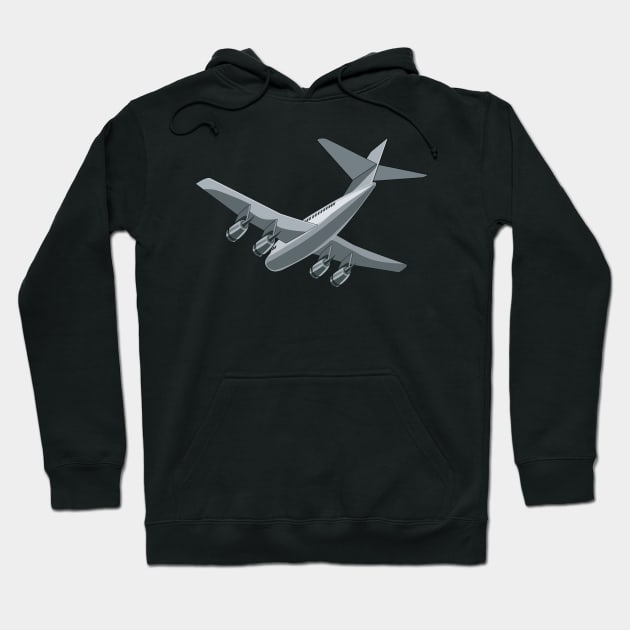 Jet Airliner Touchdown Retro Hoodie by retrovectors